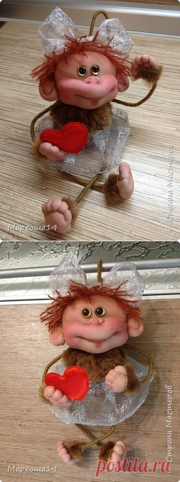 Обезьянка в чулочной технике. МК.