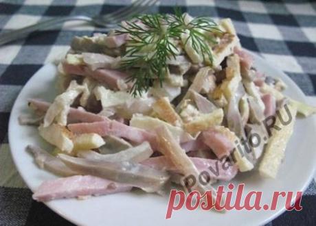 Грибной салат с ветчиной и яичными блинчиками пошаговый рецепт приготовления с фото » Povarito.Ru - Пошаговые фото-рецепты с описанием этапов приготовления