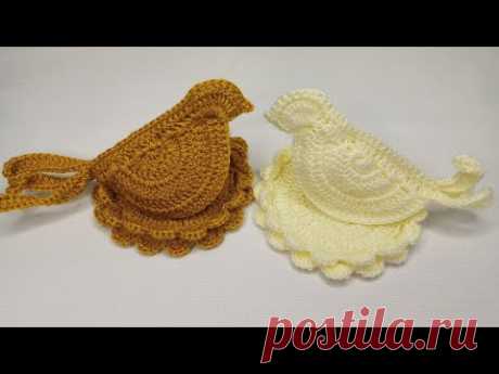 حامل يد البراد جد سهل على شكل طائر مع المفرش على شكل عش (الجزء 1) #teapot holders