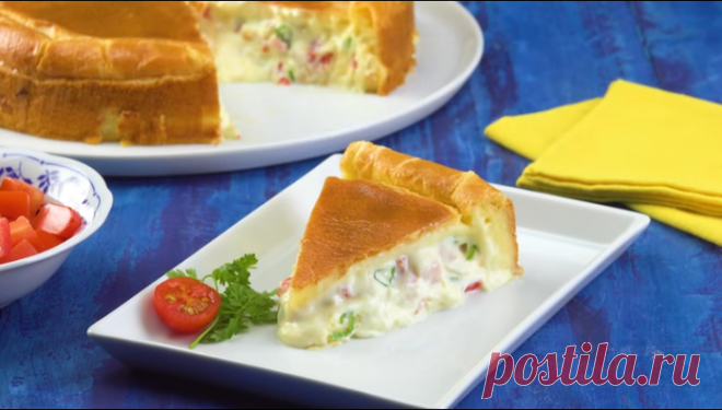 Простой и вкусный пирог с овощами