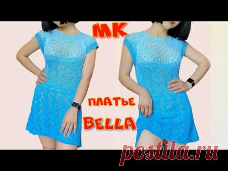 МК по вязанию летнего платья Bella/Регланом сверху/Самая идеальная посадка/Азиатский росток и подрез