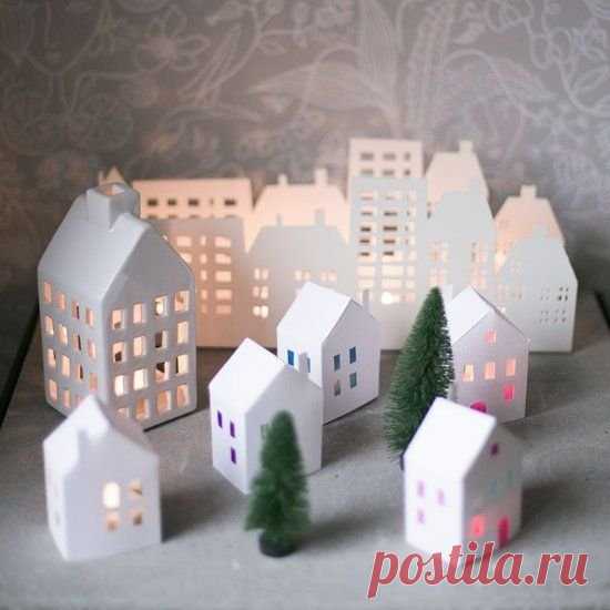 Бумажные домики. Шаблоны.