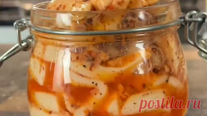 Маринованные кальмары 🦑🌶️