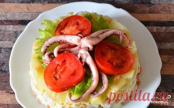 Салат из осьминогов и кальмаров - пошаговый рецепт с фото на Повар.ру