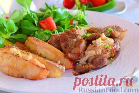 Рецепт: Свинина, запеченная с айвой (в рукаве) на RussianFood.com