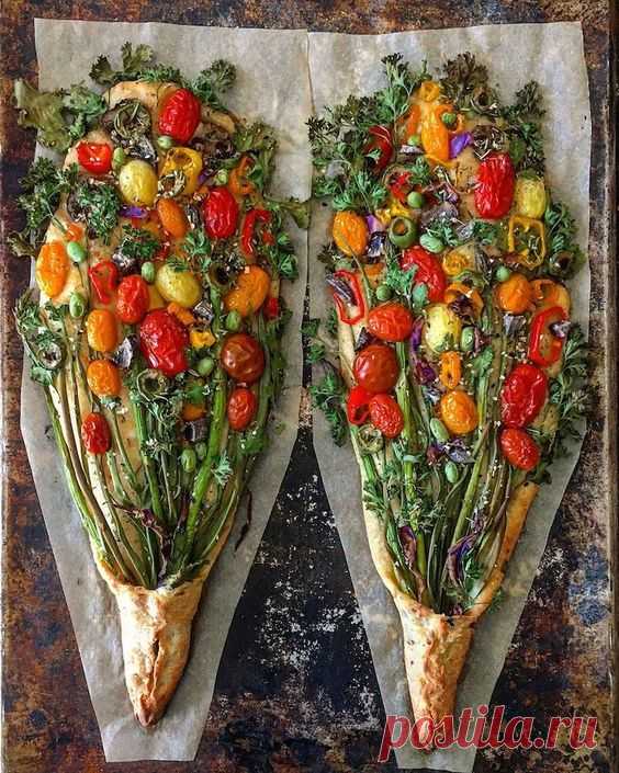 Baker Makes Edible “Bread Bouquets” With Leftover Vegetables and Bread