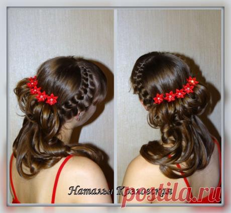 прическа и украшения для волос-канзаши