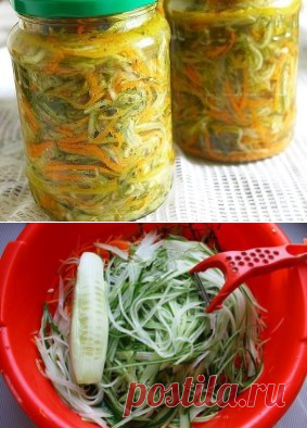 Салат с переросших огурцов