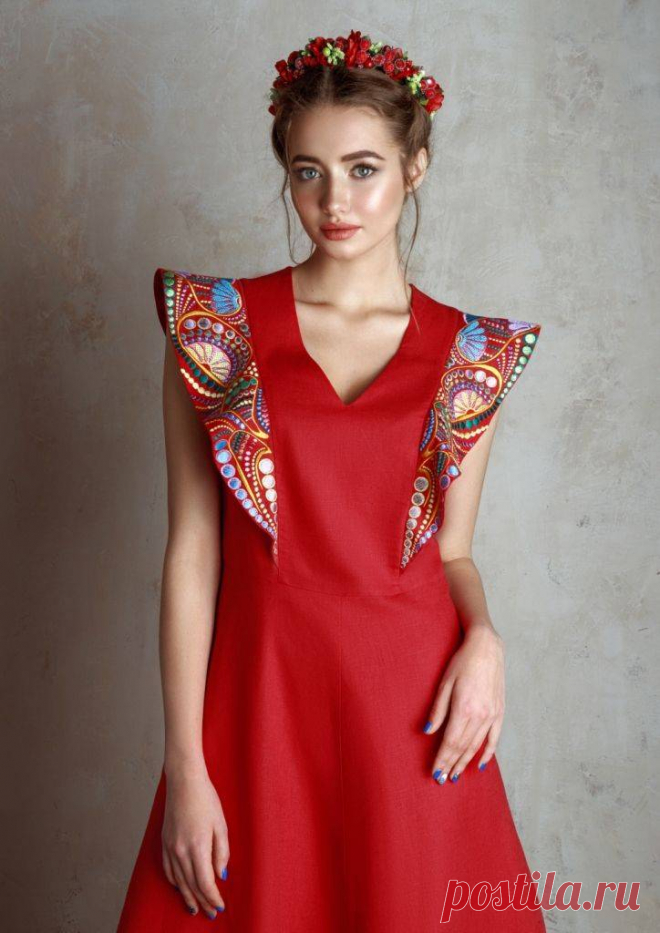 Льняные вязаные платья