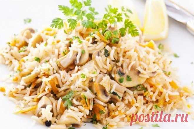 Постный плов с карри и грибами - рецепт с фото / Простые рецепты