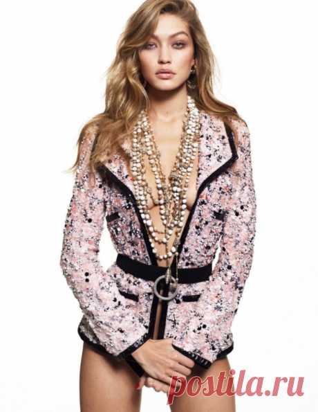 Милая Джиджи Хадид (Gigi Hadid) для Vogue Paris (март 2016)