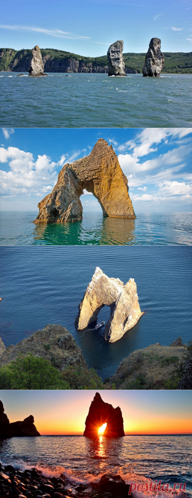 Самые фотогеничные морские скалы.