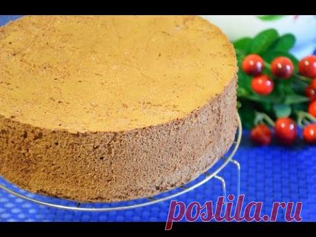 Высокий и Пышный Бисквит для торта ✧ Шоколадный