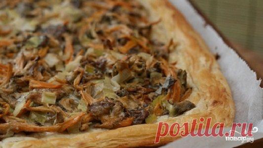 Пирог с лисичками на слоеном тесте - рецепт с фото на Повар.ру