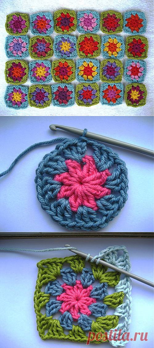 Attic24: Summer Garden Granny Square