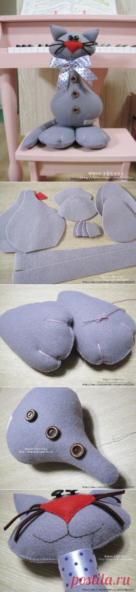МК Шьем мартовского кота из фетра или флиса