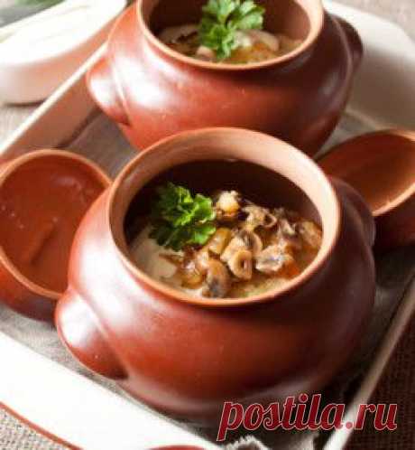 Драники с курицей в горшочках