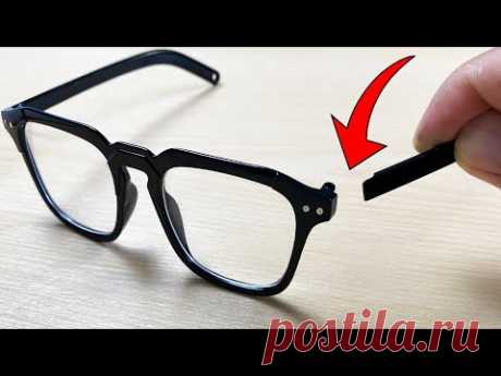 Ingeniosa forma de reparar gafas rotas para que queden como nuevas con el método soldadura plástico