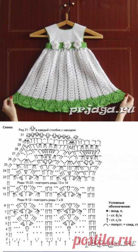 Детские платья вязанные крючком