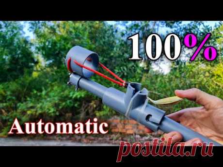 Автомат 99% - Как сделать мощную рогатку из ПВХ - Рогатка своими руками