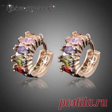 earring holder jewelry display Picture - More Detailed Picture about Latest Design Multicolor Shiny CZ Crystal Small Hoop Earrings Women's Fashion Bridal Earring 18K Gold Plated Zircon Jewelry Picture in Hoop Earrings from IYOE JEWELRY | Aliexpress.com | Alibaba Group