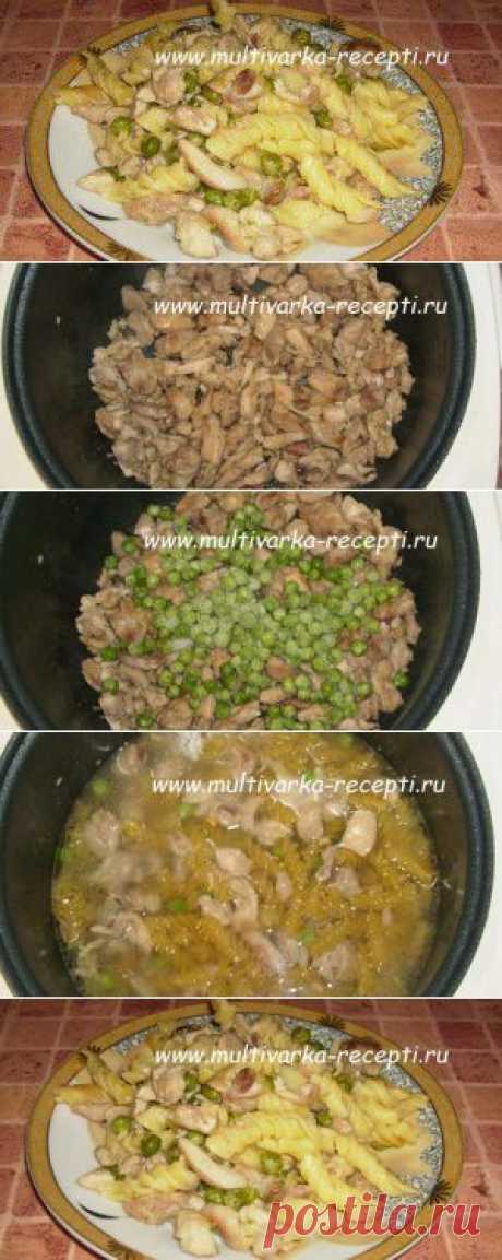 Макароны с курицей в мультиварке |