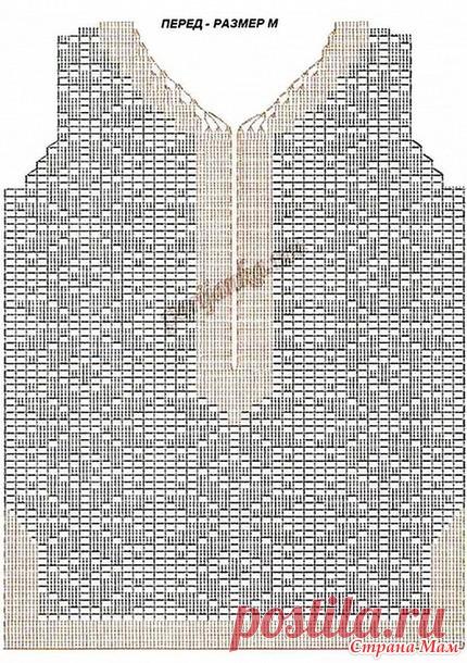 Филейная туника, цвета -изумруд - Вязание - Страна Мам