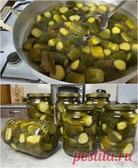 Всю зиму не могла нарадоваться этими огурчиками: маринованные огурцы по-фински. Никакой стерилизации, всё очень просто

Этот рецепт отличается своей простотой: нет необходимости возиться с кипятком, переливая его туда-сюда. Огурцы готовятся быстро.

Ингредиенты: 
огурцы-3 кг, 
вода-3 л, 
соль каменная-6 ст. л., 
сахар-400 г, 
уксус-960 мл,
семена горчицы-2 ч. л., 
лавр.лист- 3 шт

Приготовление:
Сначала огурцы замачиваю в воде на два часа. Затем нарезаю их на крупные куски...