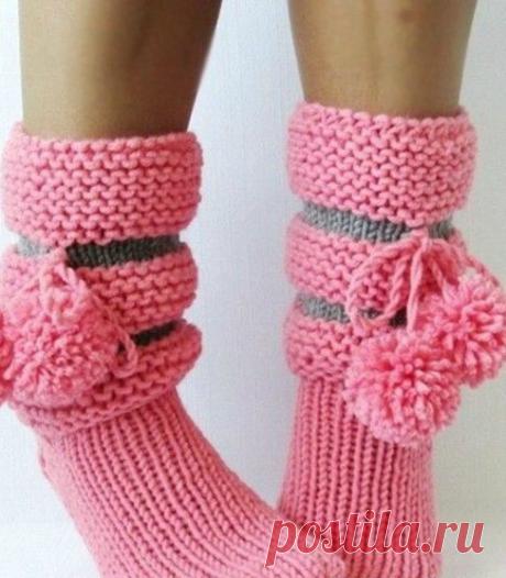 Сапожки – все очень просто! А как нарядно! (Вязание спицами) – Журнал Вдохновение Рукодельницы