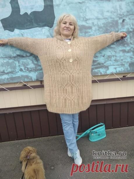 Вязанная спицами женская куртка. Работа Татьяны Ивановны, Вязание для женщин