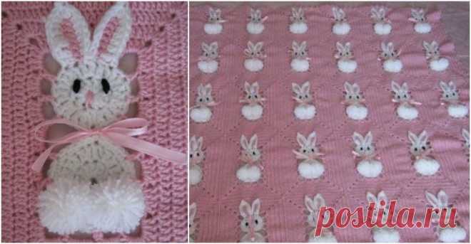 Плед детский с зайчиками Плед детский с зайчикамиТакой плед украсит не только детскую, но и коляску на прогулке.