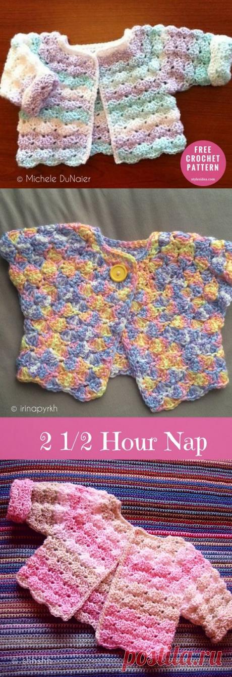 Cardigan for baby, one of most need cloth for children, with many ideas for crochet and knits. Crochet → Sweater → Cardigan | size: 20" | Written in PDF | US Terms Level: upper beginner yarn: Jo-Ann Sensations Little Treat hook: 6.0 mm (J) Author: by Michele DuNaier