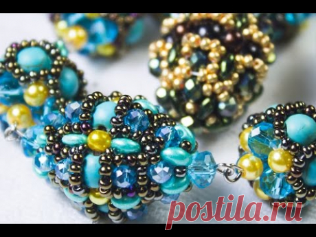 Длинная бусина из бисера.