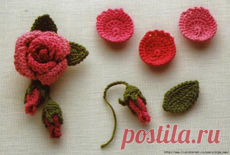 Вязаные цветы! (идеи и схемы) » Женский Мир