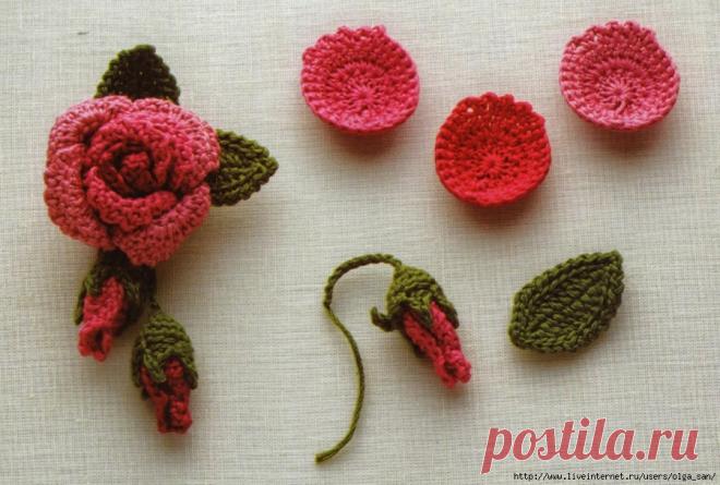 Вязаные цветы! (идеи и схемы) » Женский Мир