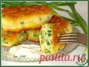 Оладьи на кефире с зеленым луком - кулинарный рецепт