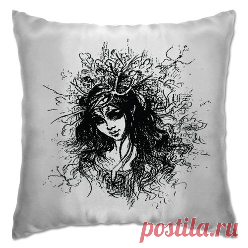 Подушка "Эльфиня прозрачная" от Hatulia - Printio