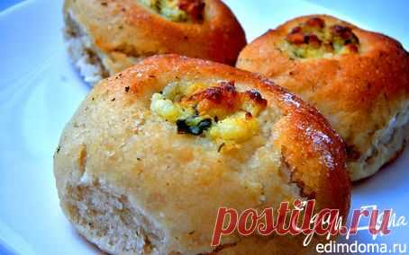 Закусочные гороховые булочки с сырной начинкой | Кулинарные рецепты от «Едим дома!»