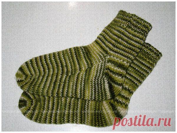 Вяжем два носка спицами одновременно. МК с дополнениями, видео