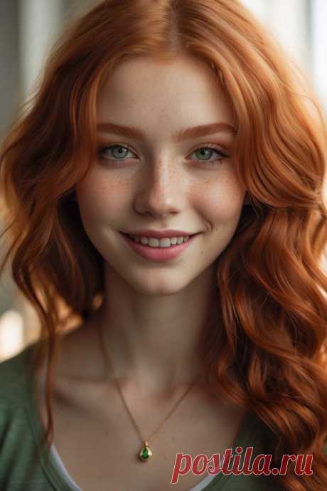 Рыжая. Улыбка.