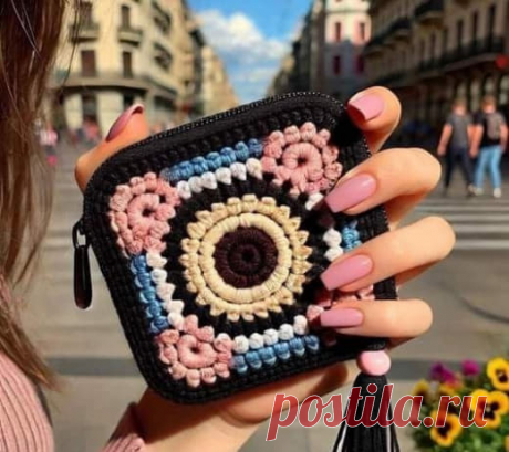 Кошельки из бабушкиного квадрата. Идеи для вдохновения. #вязание  • #квадрат