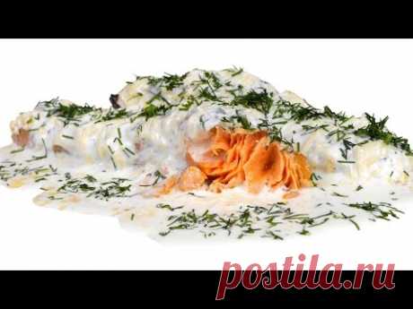 Красная рыба под сметанно-сырным соусом. Простой рецепт.