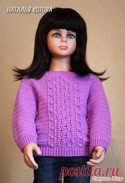 . Детский джемпер крючком (видео мастер-класс) - Вязание - на девочку 3 - 4 лет