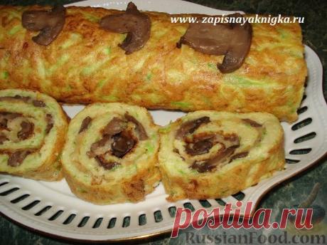 Вкусное и полезное блюдо из кабачков с грибами, в котором нет процесса жарки.