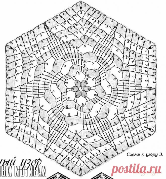 шестиугольные мотивы крючком со схемами: 5 тыс изображений найдено в Яндекс.Картинках