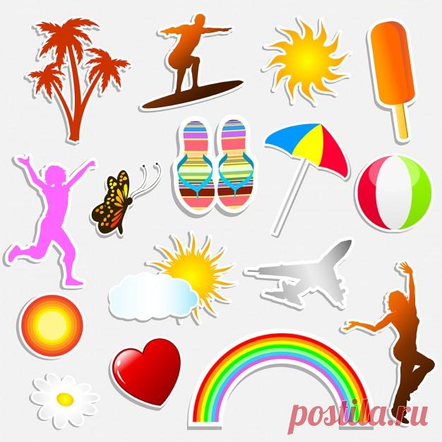 Различные летние тематические наклейки Более миллиона свободных векторов, PSD, фотографии и бесплатные иконки. Эксклюзивные халявы и все графические ресурсы, которые необходимые для ваших проектов