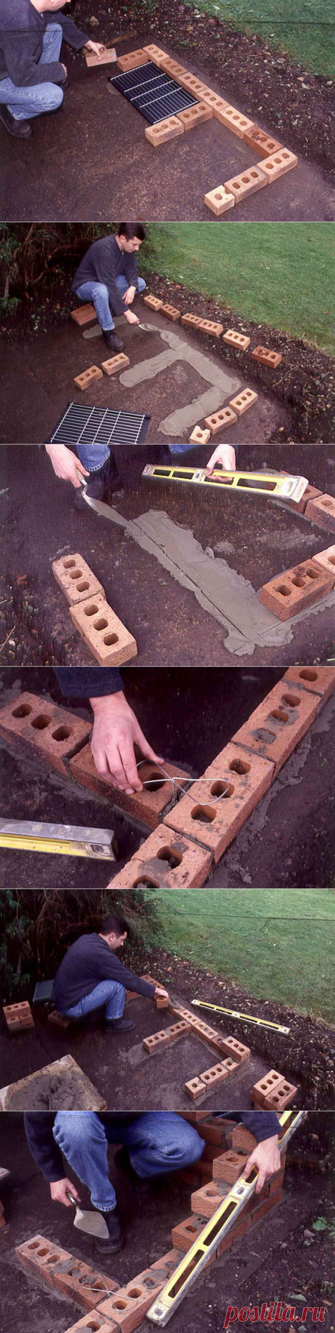 Барбекю гриль из кирпича