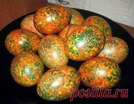 Лучшие кулинарные рецепты: Мраморные яйца на Пасху