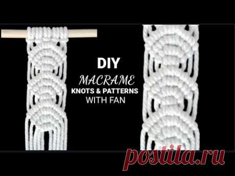 Easy Macrame Knots With Fan For Beginners | Tutorial fácil de nudos de macramé para principiantes - YouTube