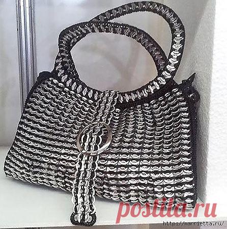 Стильные сумочки из баночных ключей. Как это делается).
